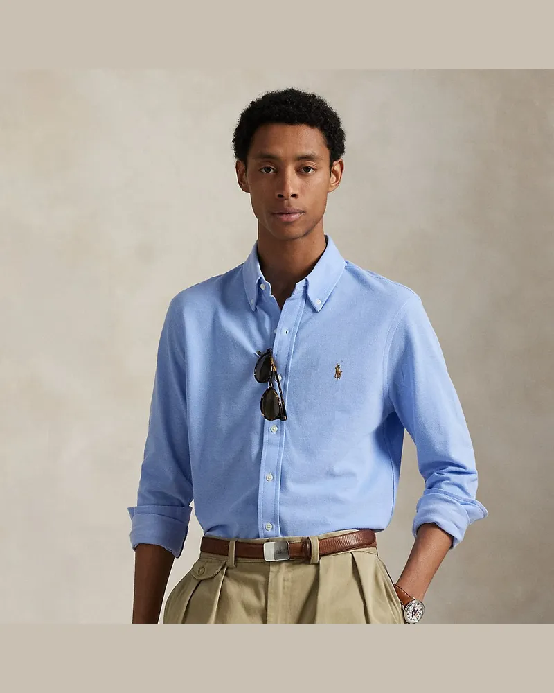 Ralph Lauren Baumwollpiqué-Oxfordhemd Blue