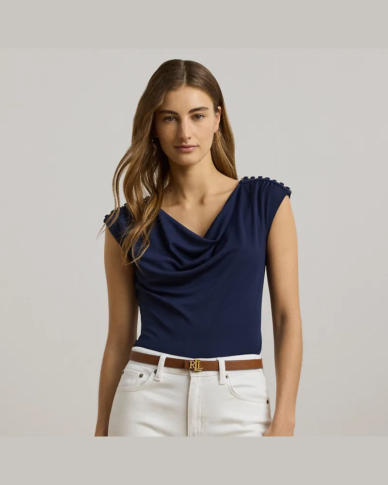 Ralph Lauren Ärmelloses Jersey-Oberteil Blue