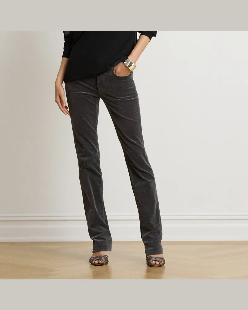 Ralph Lauren Slim-Straight-Fit Hose aus Kordsamt Grey