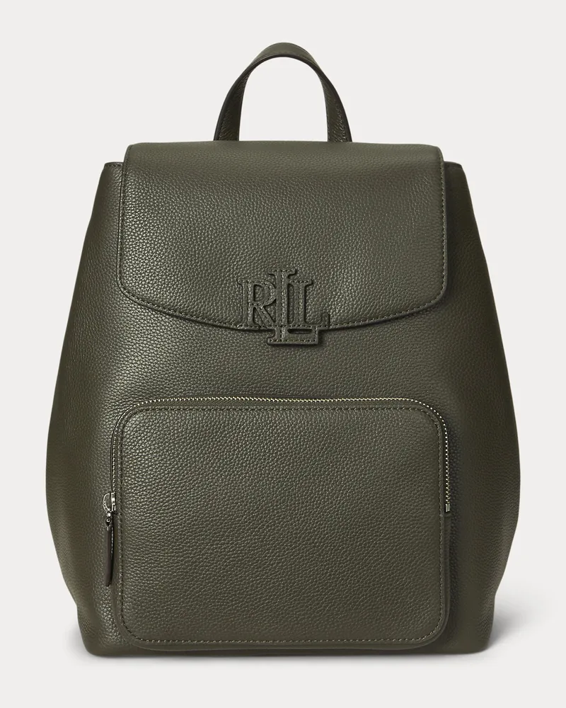Ralph Lauren Mittelgroßer Narbenlederrucksack Cameryn Green