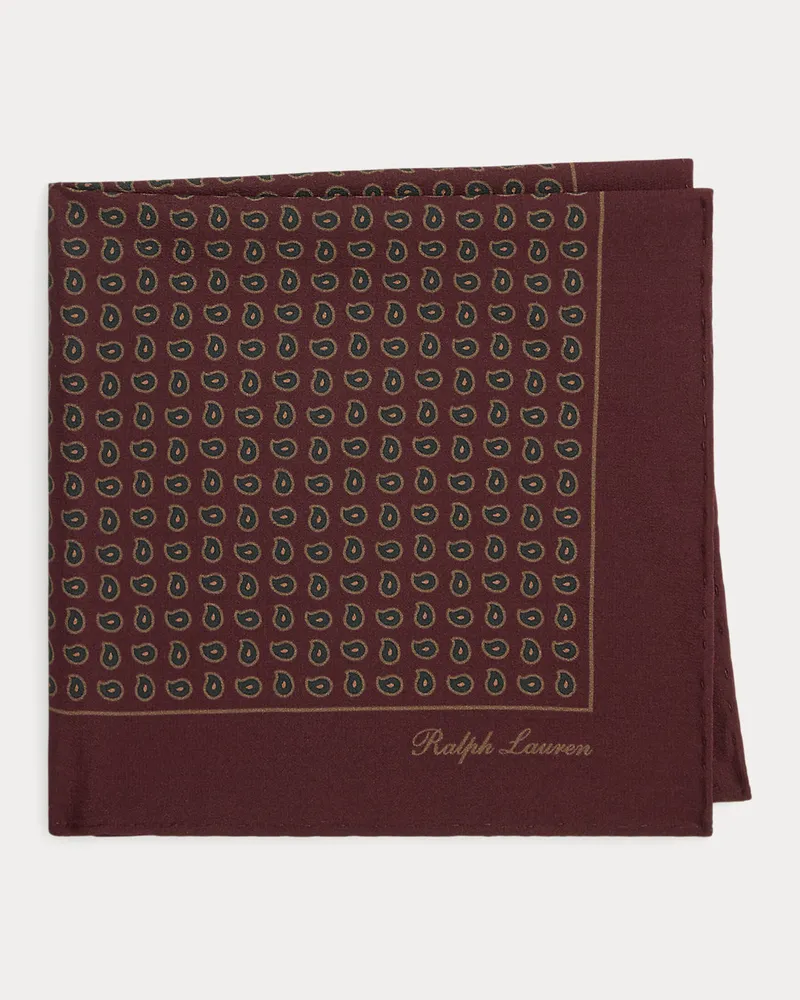 Ralph Lauren Seiden-Einstecktuch mit Kiefernmotiv Red