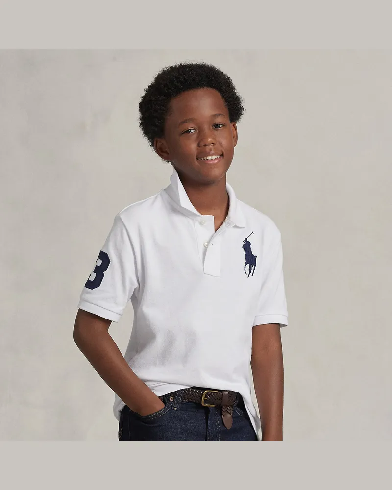 Ralph Lauren Baumwollpiqué-Poloshirt mit Big Pony White