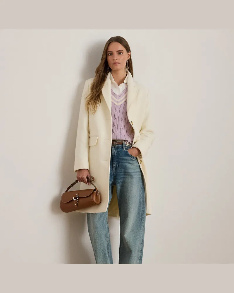 Ralph Lauren Mantel aus Wollmischgewebe Cream