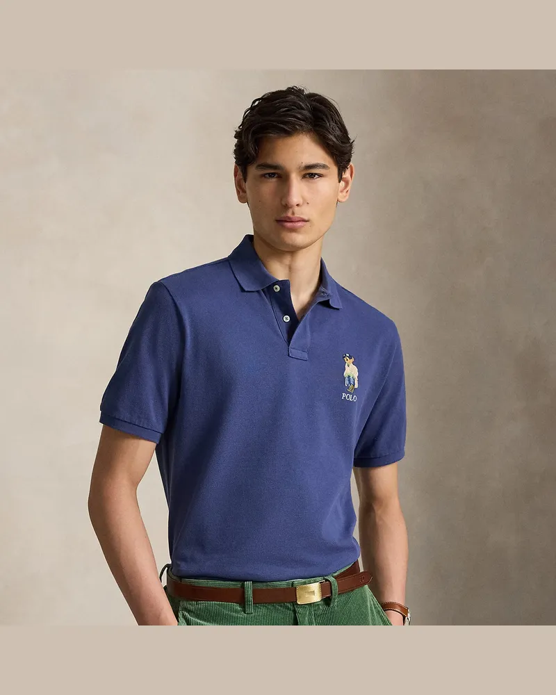 Ralph Lauren Classic-Fit Piqué-Poloshirt Blue