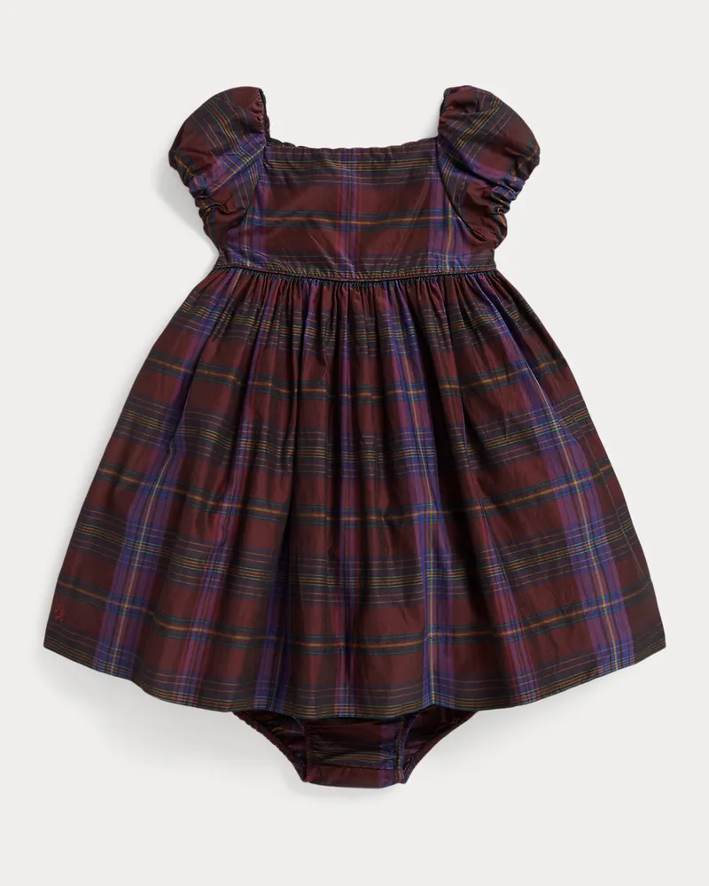 Ralph Lauren Kariertes Taftkleid und Höschen Multi