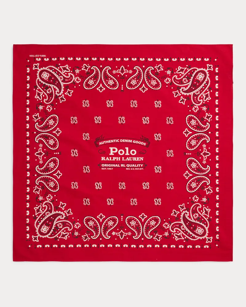 Ralph Lauren Baumwoll-Bandana mit Logo Red