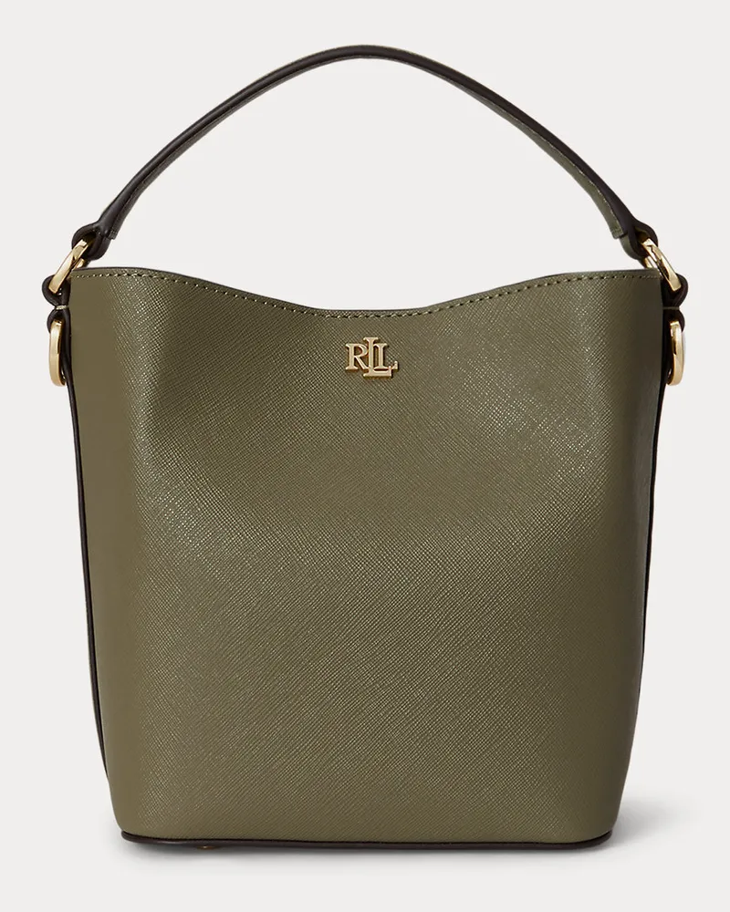 Ralph Lauren Kleine Schraffurleder-Beuteltasche Reese Green