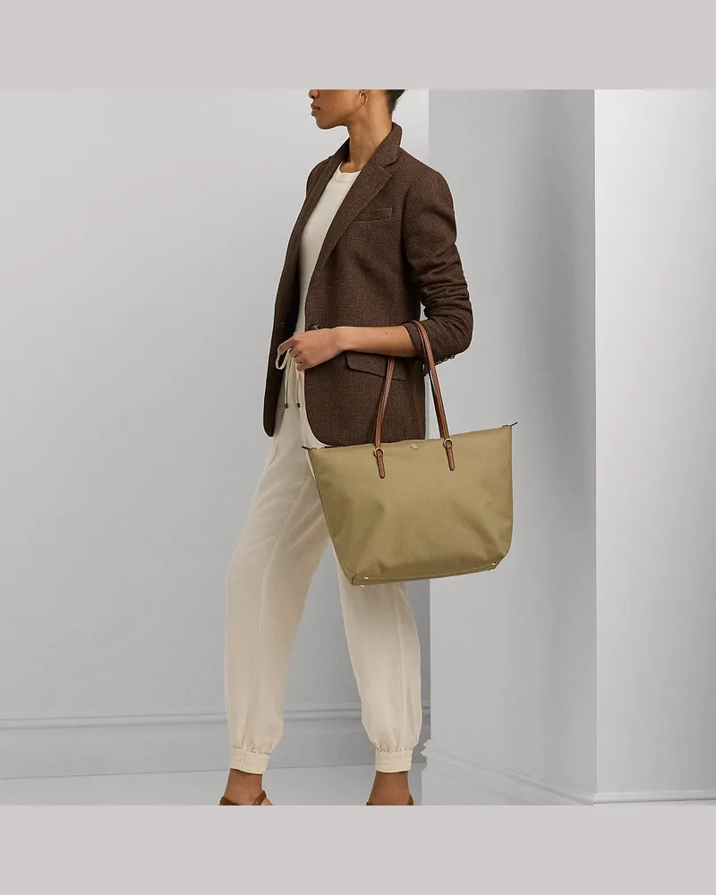 Ralph Lauren Große Nylon-Tragetasche Keaton Natural