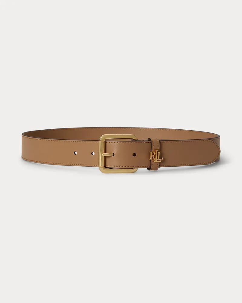Ralph Lauren Ledergürtel mit Logoschlaufe Tan