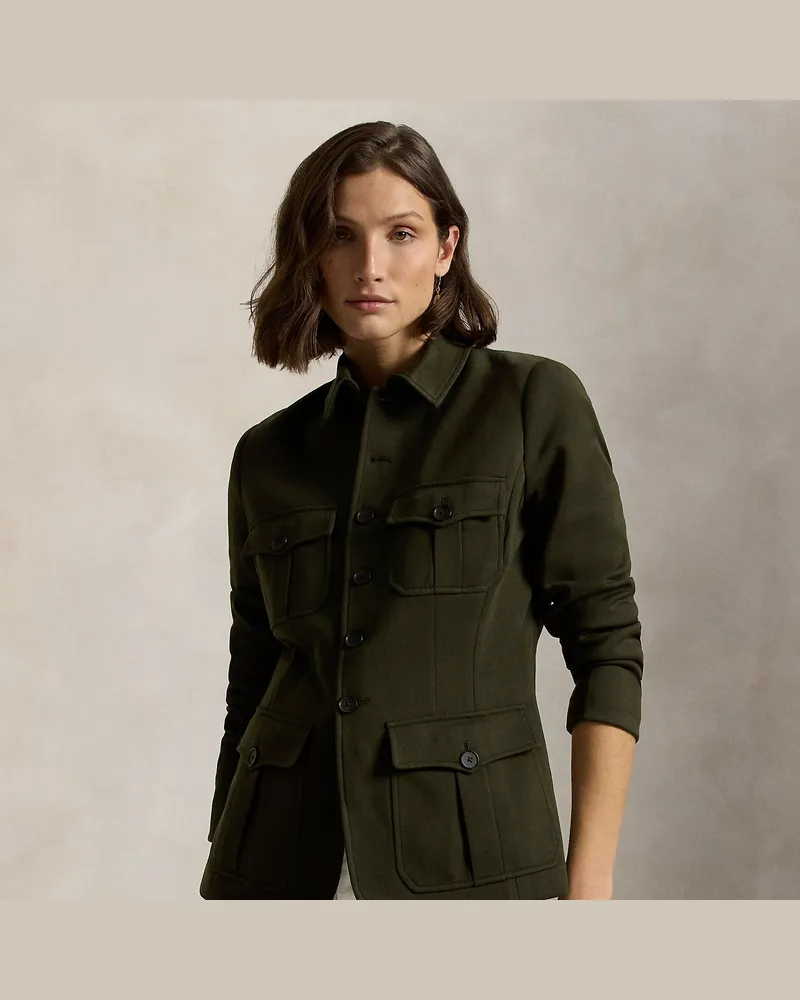 Ralph Lauren Utility-Jacke aus Ponté-Strick Green
