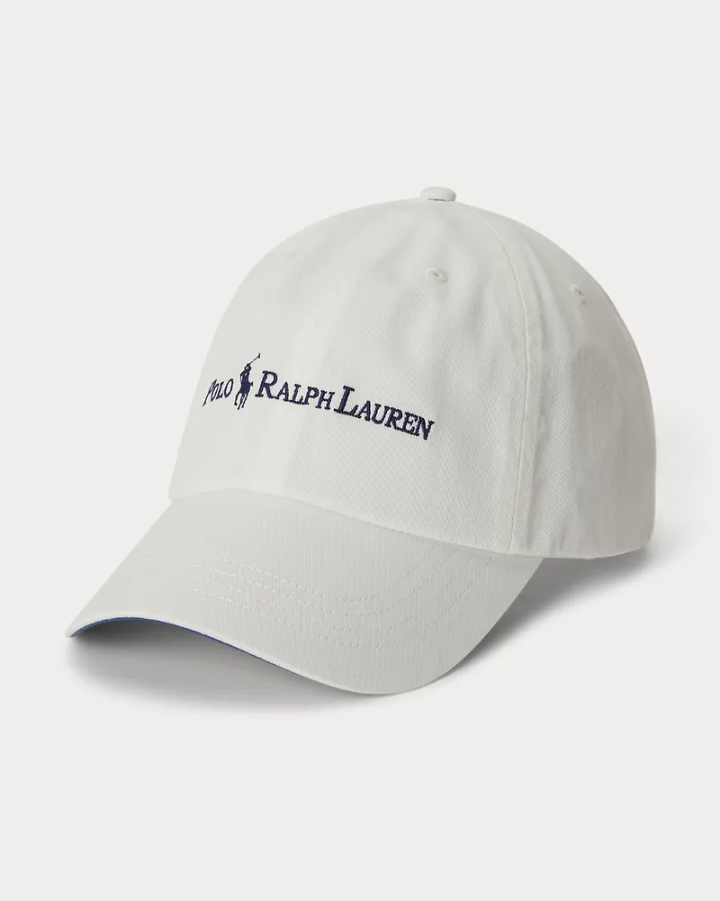 Ralph Lauren Baseballkappe aus Baumwolltwill White