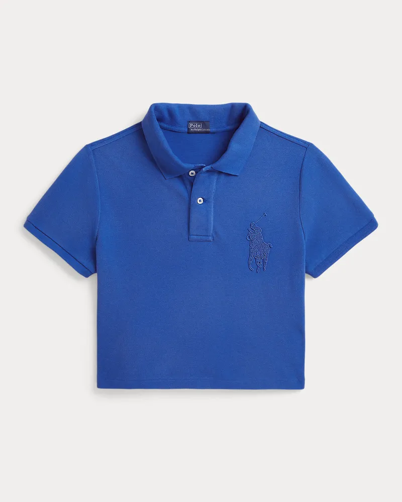 Ralph Lauren Polo mit perlenbesetztem Big Pony Blue