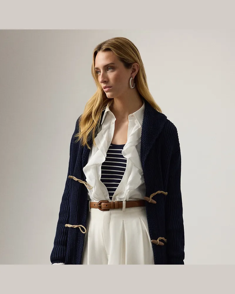 Ralph Lauren Strickjacke mit Schalkragen Blue