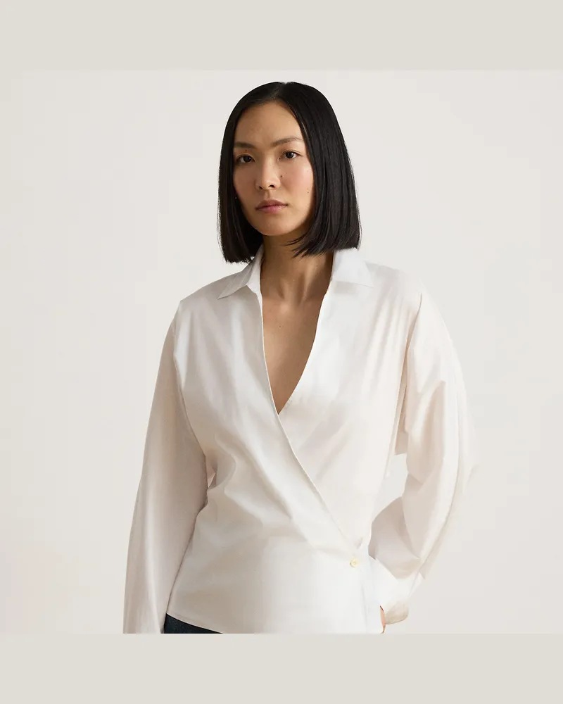 Ralph Lauren Wickelhemd aus Stretch-Baumwollmischung White