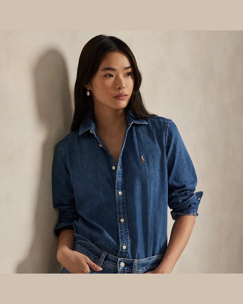 Ralph Lauren Slim-Fit Denimhemd Blue