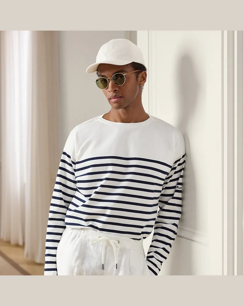 Ralph Lauren Relaxed-Fit T-Shirt mit Streifenmuster White