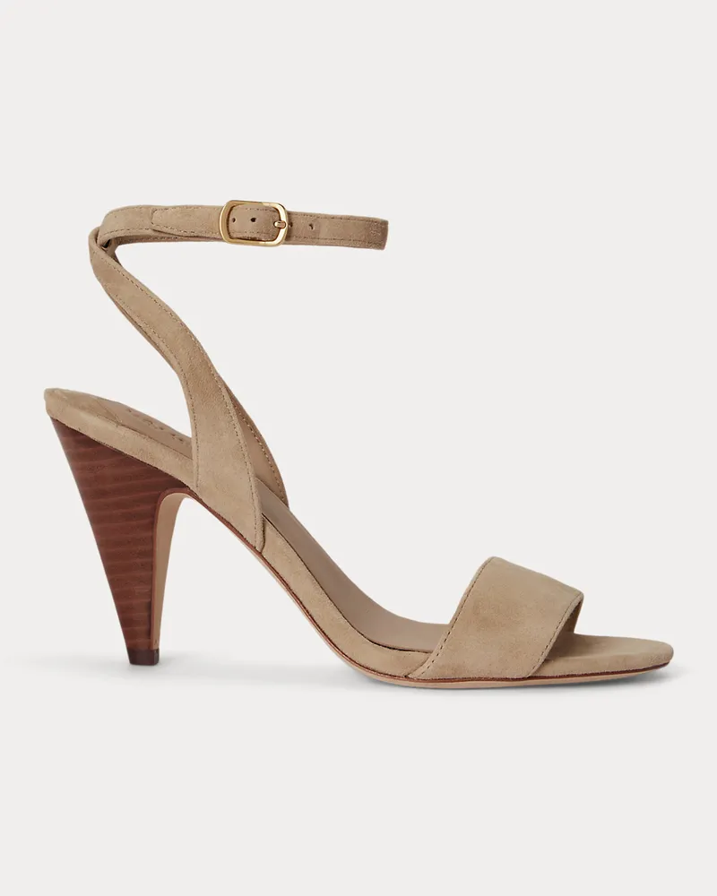 Ralph Lauren Sandale Gracy aus Schafswildleder Tan
