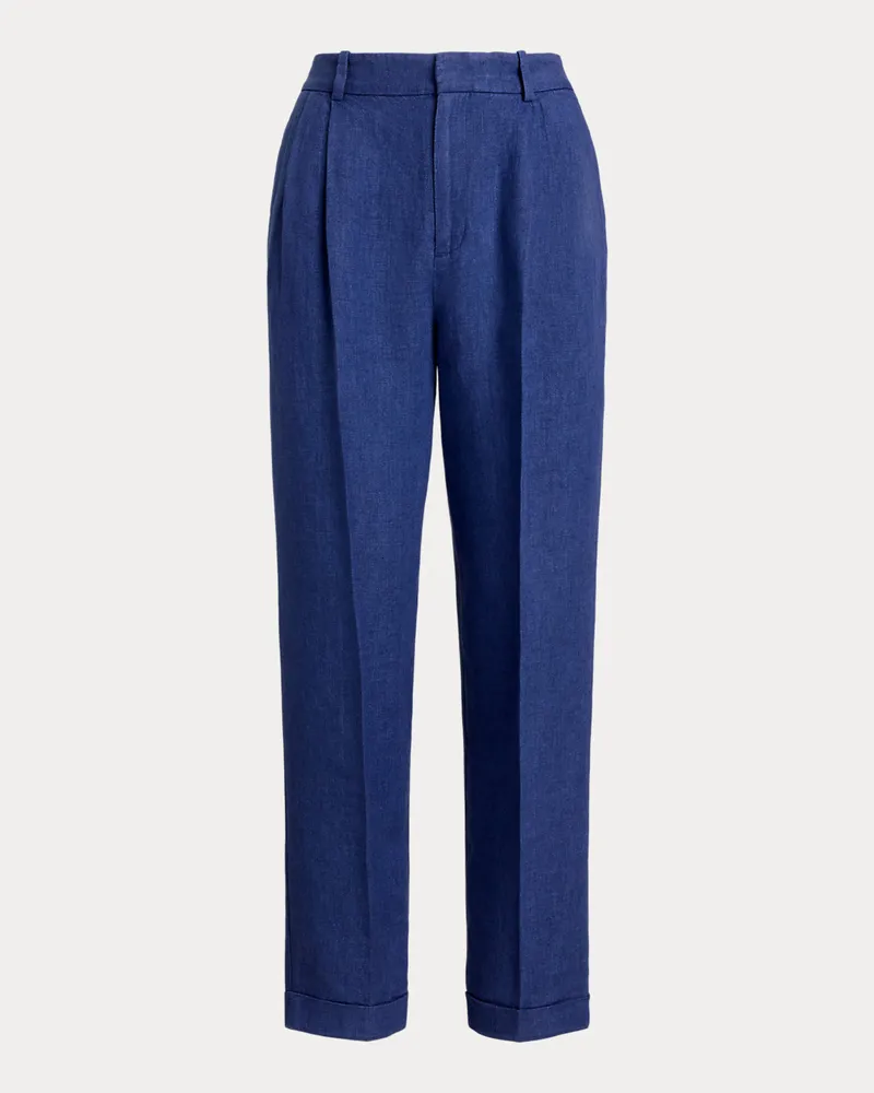 Ralph Lauren Tapered-Fit Bundfaltenhose aus Leinen Blue