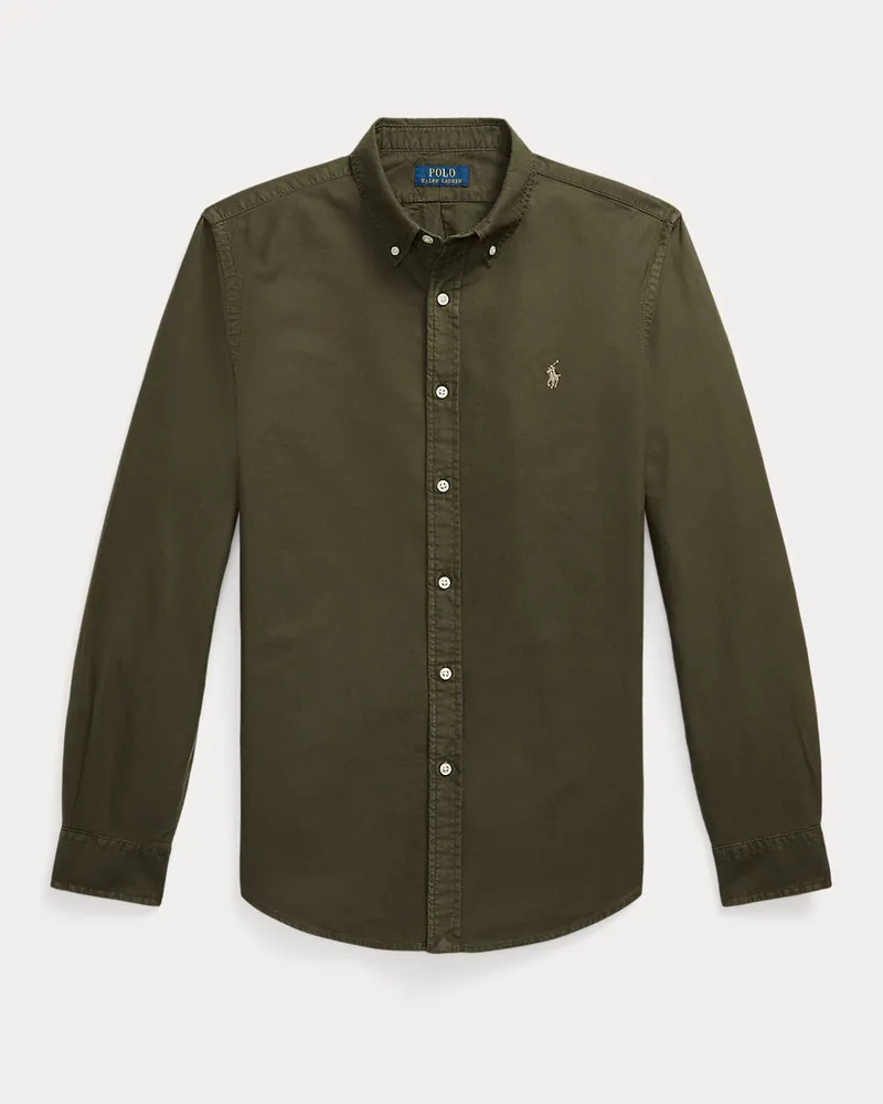 Ralph Lauren Gefärbtes Slim-Fit Oxfordhemd Green