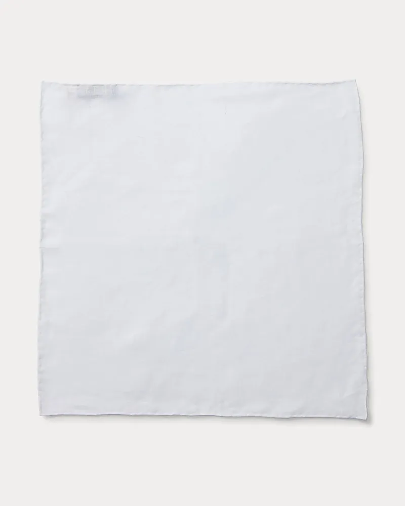 Ralph Lauren Einstecktuch aus Leinen White