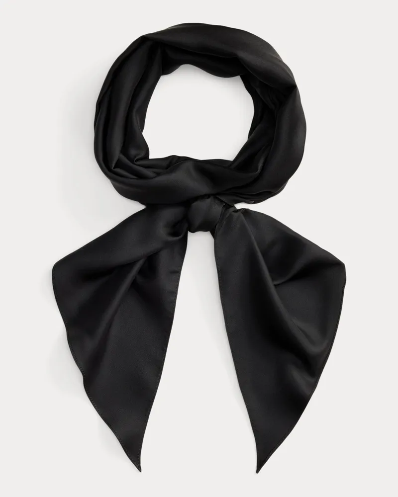 Ralph Lauren Seidentwill-Halstuch für Herren Black