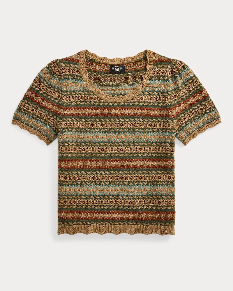 Ralph Lauren Wollpullover mit Fair-Isle-Muster Tan