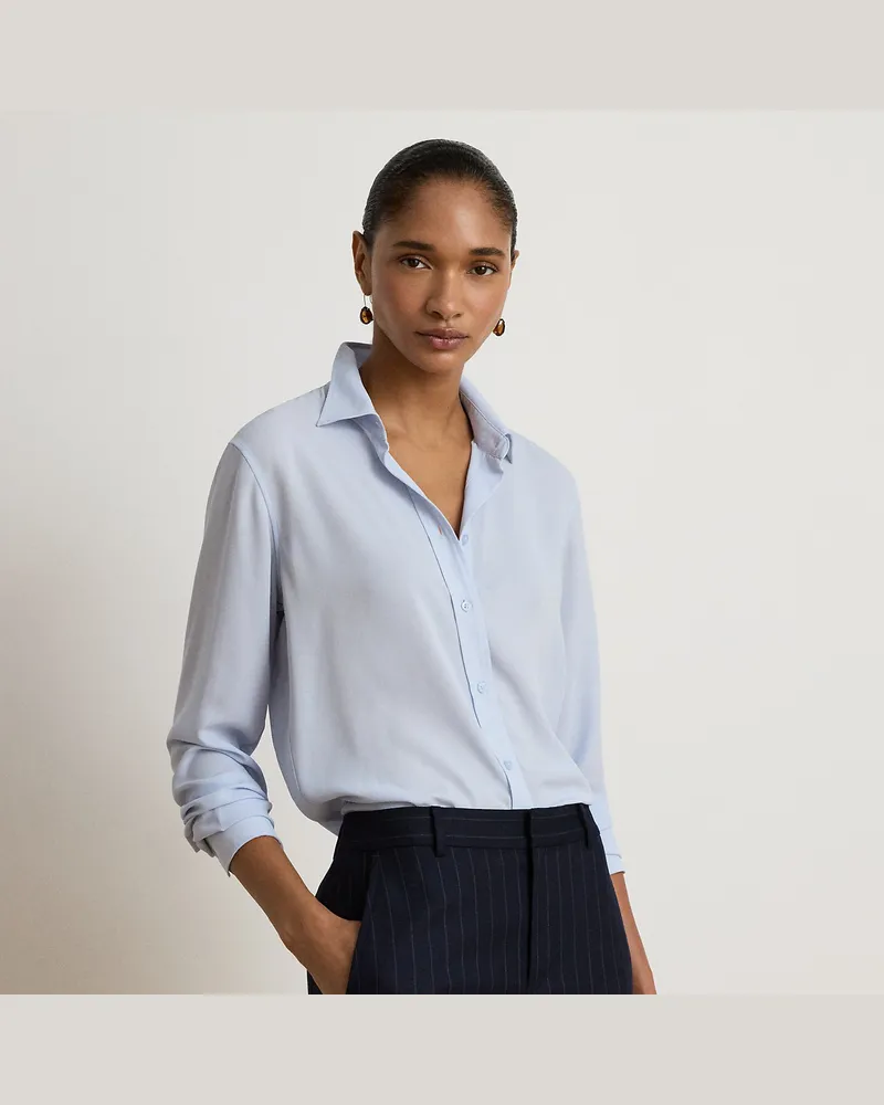 Ralph Lauren Classic-Fit Hemd aus Georgette Blue