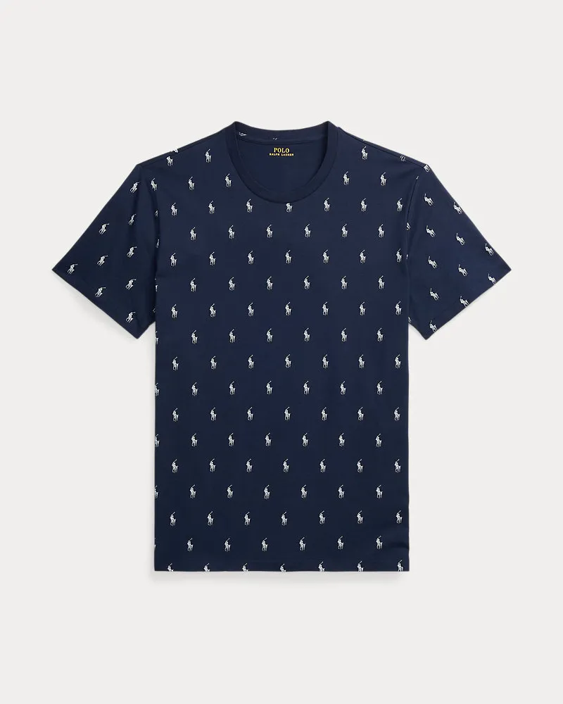 Ralph Lauren Nachthemd aus Baumwolljersey mit Pony Blue