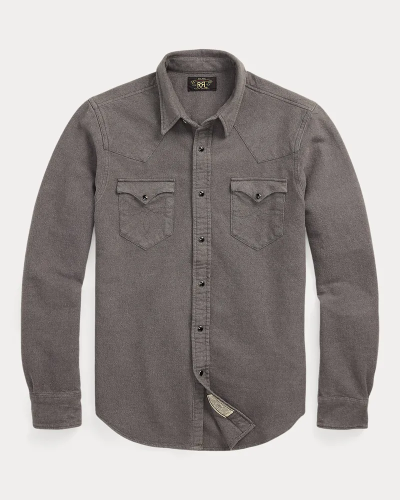 Ralph Lauren Slim-Fit Westernhemd aus Chamois Grey