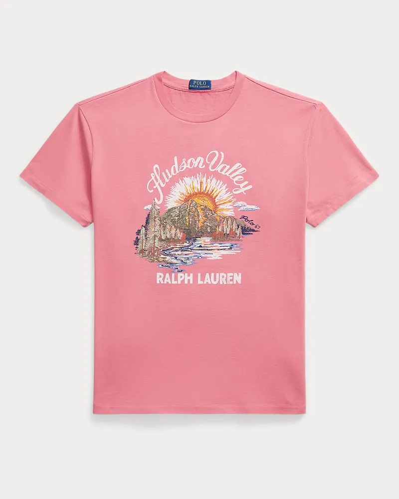 Ralph Lauren Classic-Fit T-Shirt aus Jersey mit Grafik Red