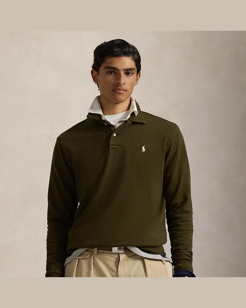 Ralph Lauren Loopback-Fleece-Sweatshirt mit Kragen Green