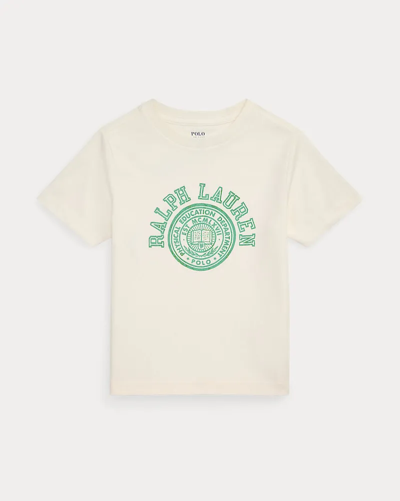 Ralph Lauren Logo-T-Shirt aus Baumwolljersey White