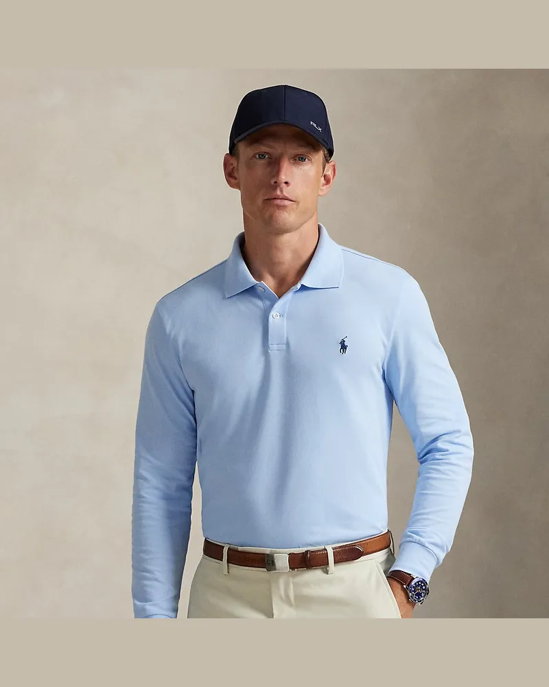 Ralph Lauren Tailored-Fit Performance-Poloshirt Blue