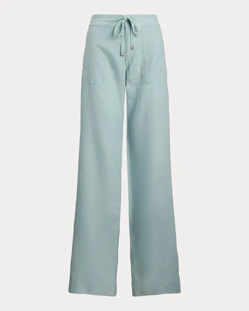 Ralph Lauren Leinenhose mit weitem Bein Blue