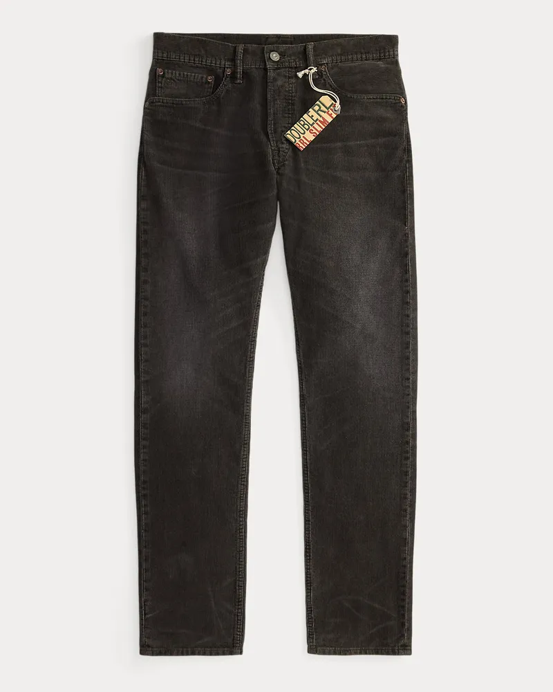 Ralph Lauren Slim-Fit Hose aus Kordsamt Black