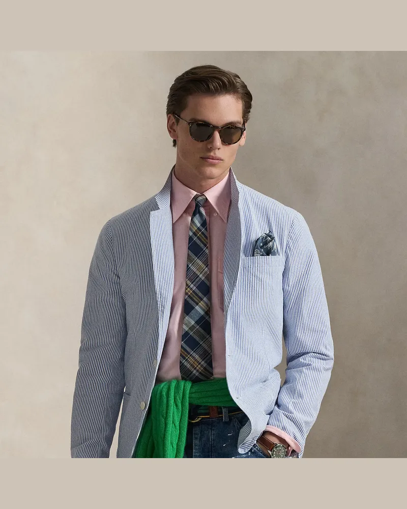 Ralph Lauren Seersucker-Jacke Polo Soft im Modern-Fit Blue