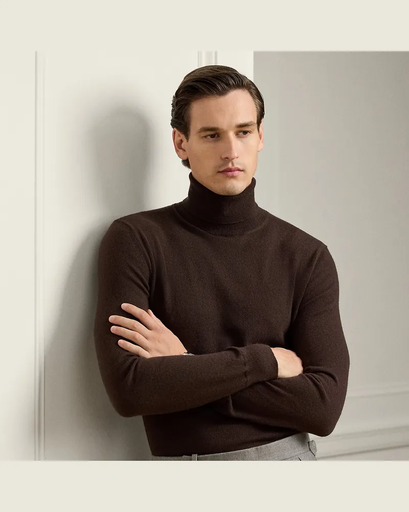 Ralph Lauren Rollkragenpullover aus Kaschmir Brown