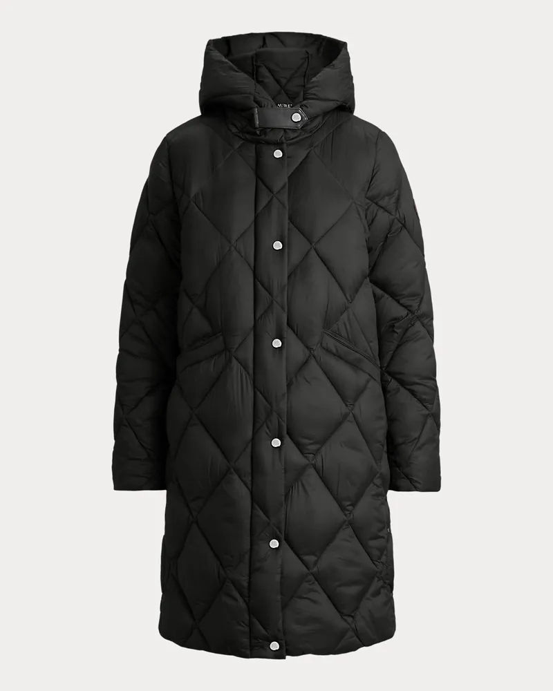 Ralph Lauren Hooded Diamond-Quilted Down Coat Black