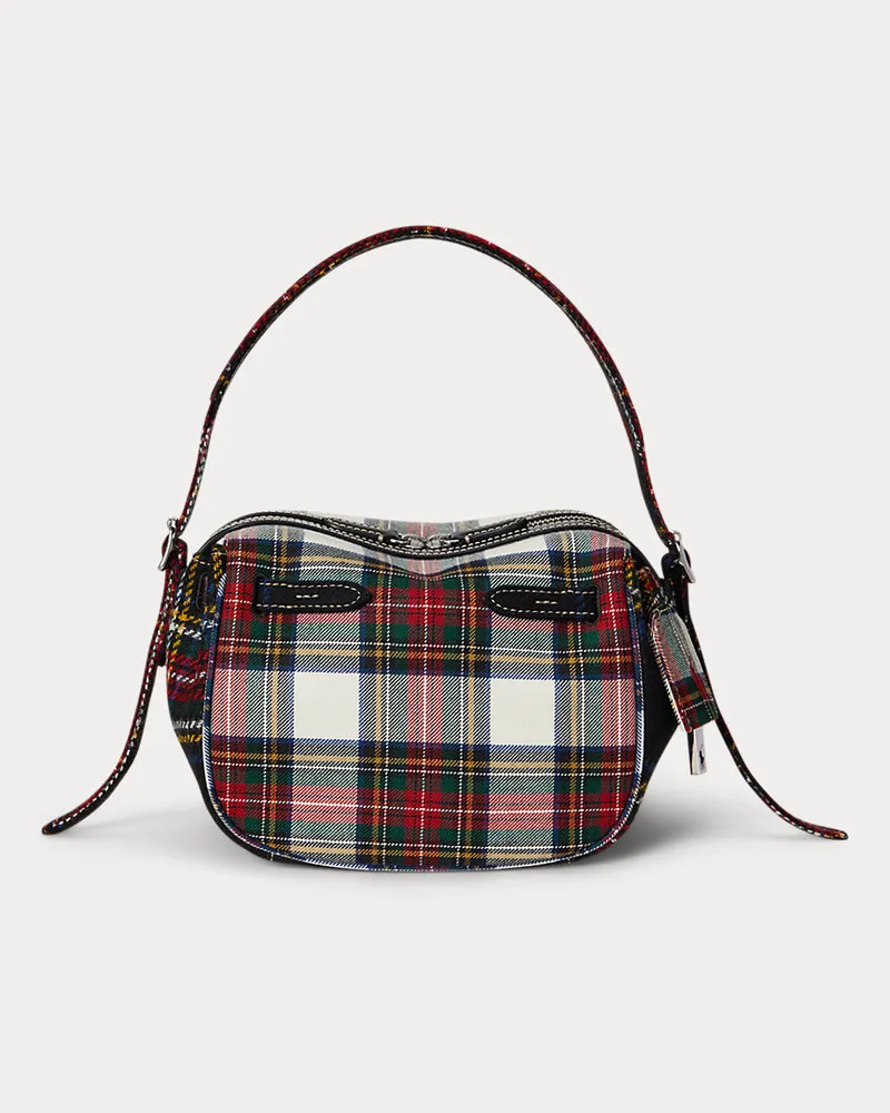 Ralph Lauren Mini-Tartan-Umhängetasche Polo ID Red