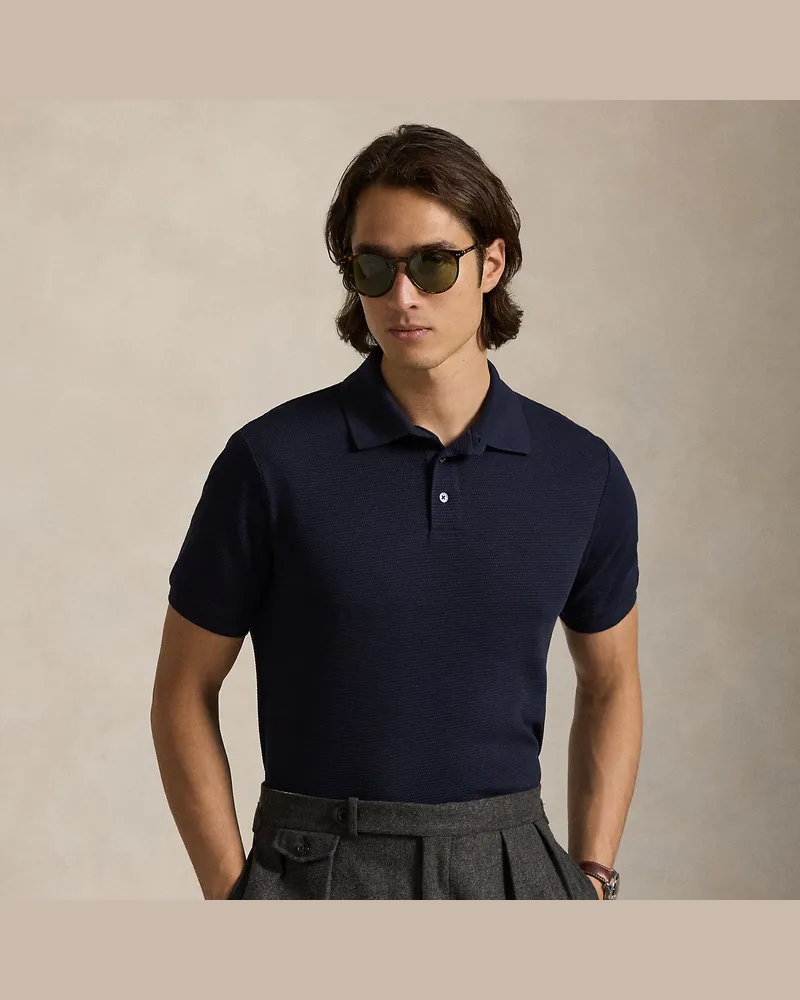 Ralph Lauren Standard-Fit Poloshirt mit Struktur Blue