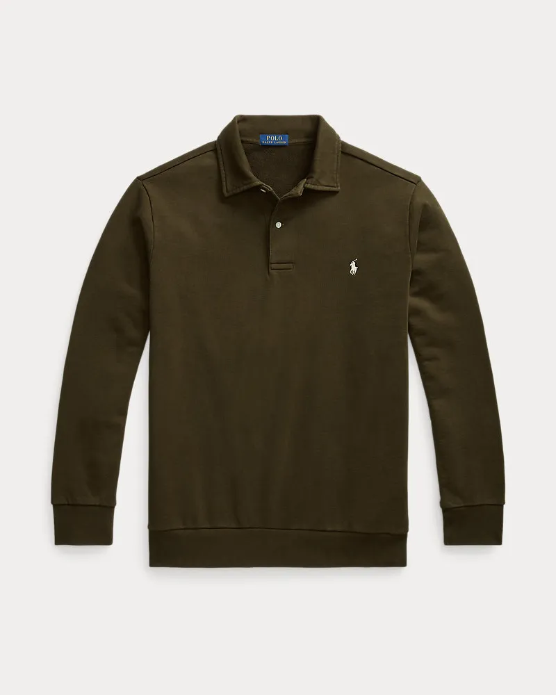 Ralph Lauren Große Größen - Loopback-Fleece-Sweatshirt mit Kragen Green