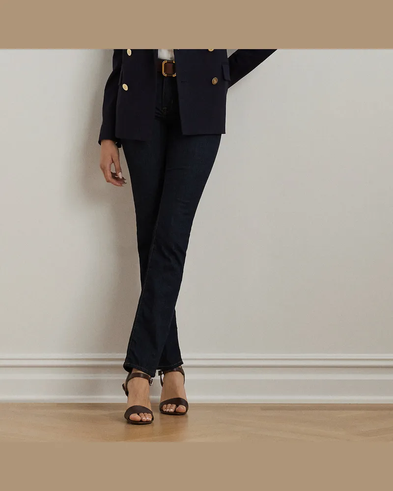 Ralph Lauren Straight-Jeans mit mittlerer Leibhöhe Blue