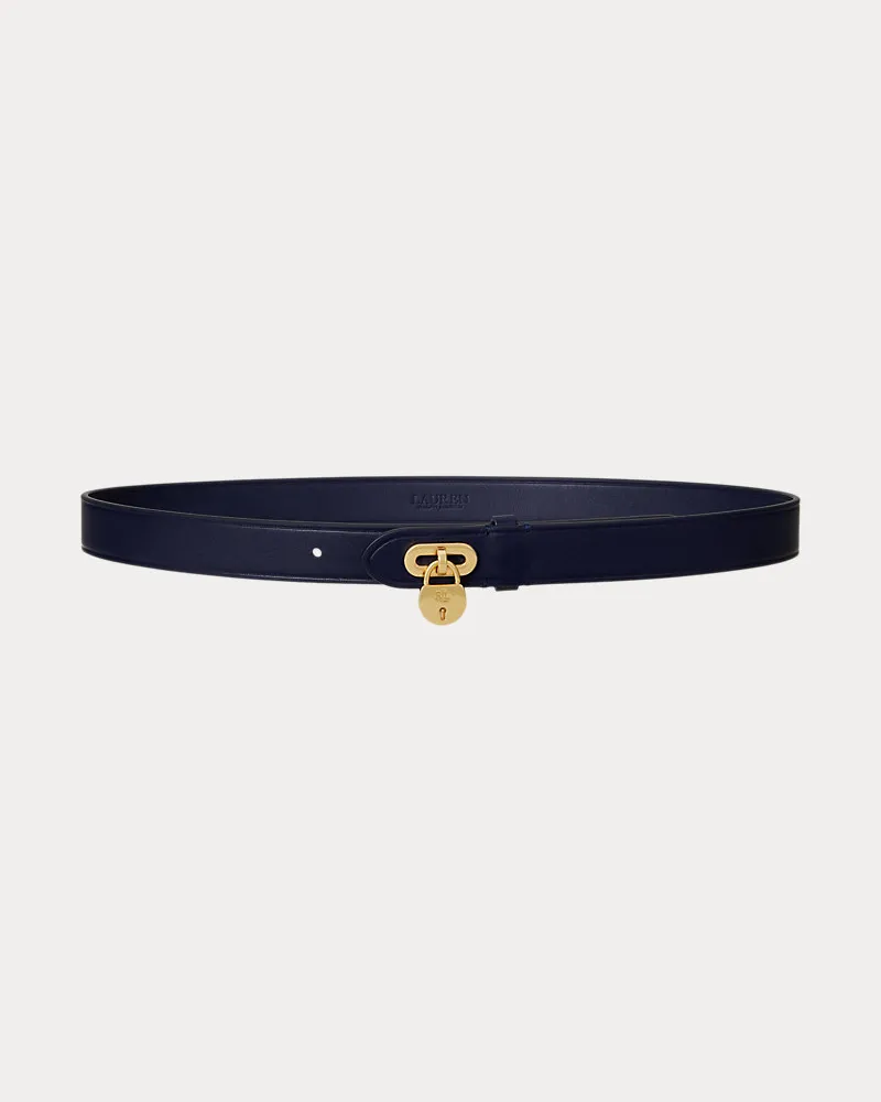 Ralph Lauren Ledergürtel mit Vorhängeschloss Blue