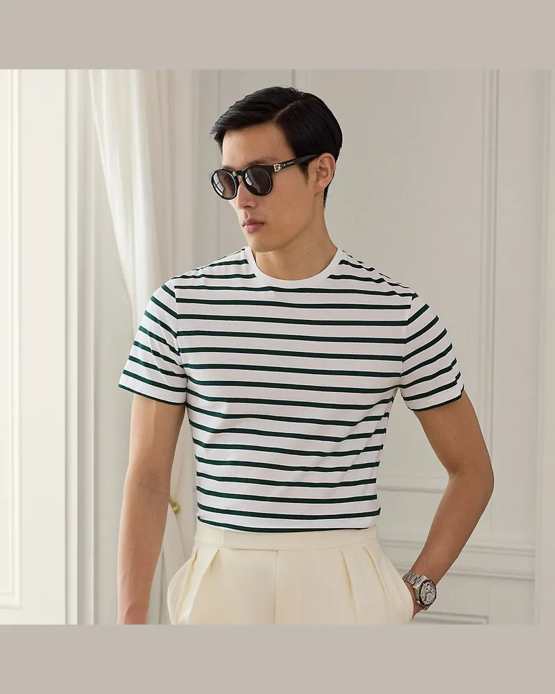 Ralph Lauren Florgarn-T-Shirt mit Rundhalsausschnitt White