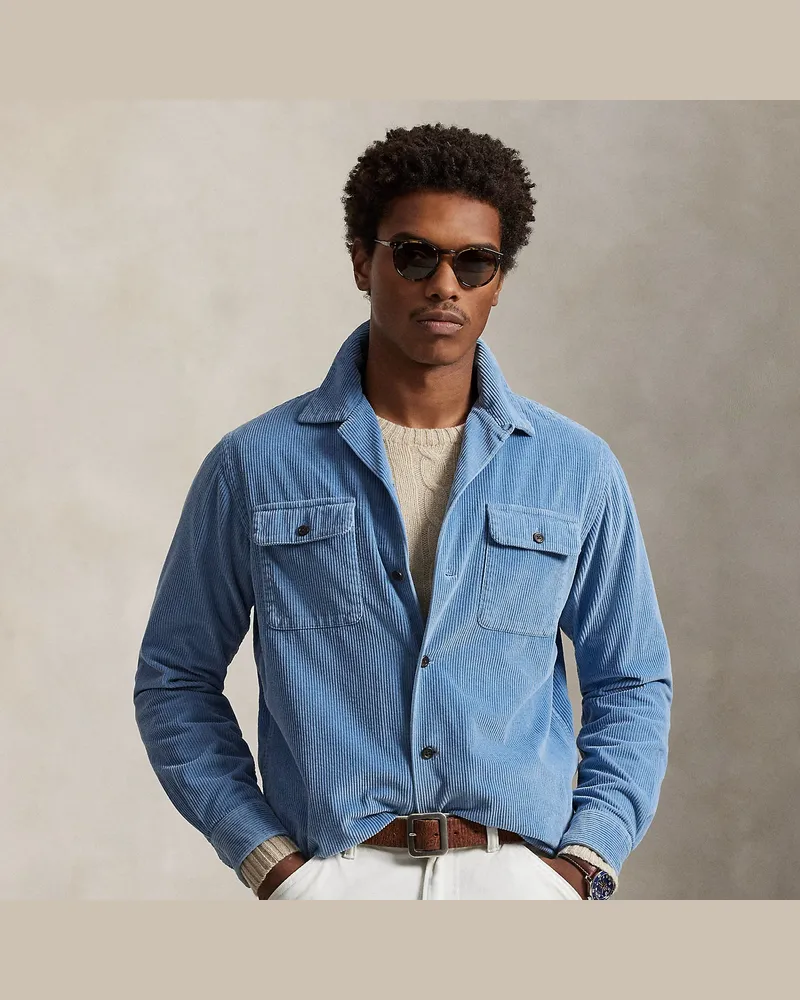 Ralph Lauren Classic-Fit Kordsamthemd Blue