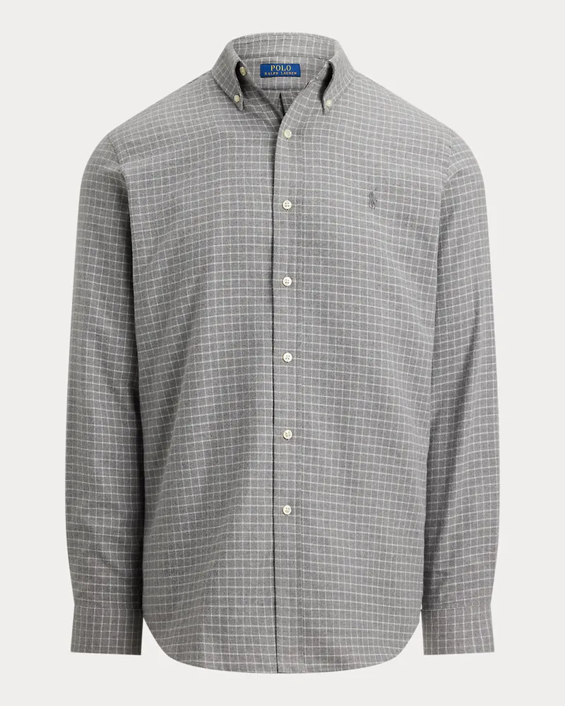 Ralph Lauren Custom-Fit Karo-Funktionshemd aus Twill Grey