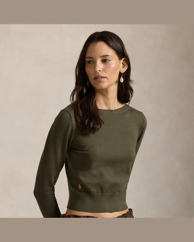 Ralph Lauren Pullover mit U-Boot-Ausschnitt Green