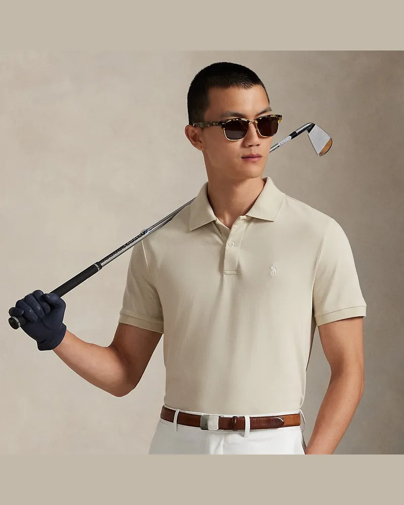 Ralph Lauren Tailored-Fit Performance-Poloshirt Cream