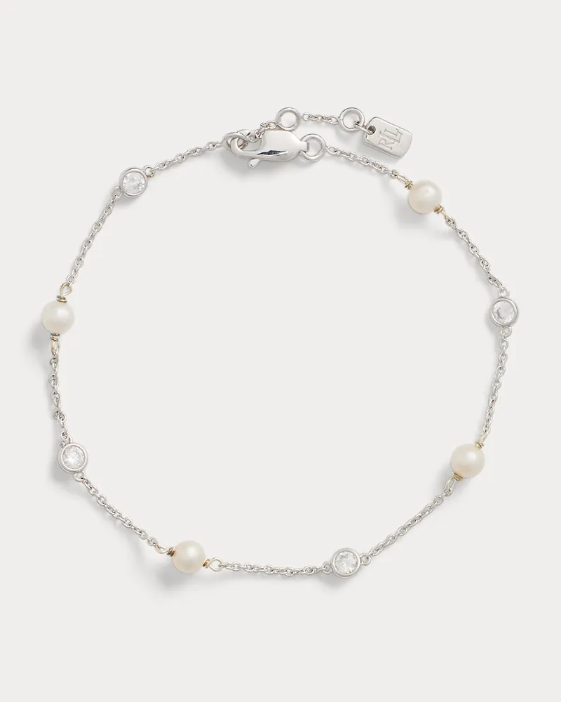 Ralph Lauren Sterlingsilber-Armband mit Perlen Pink