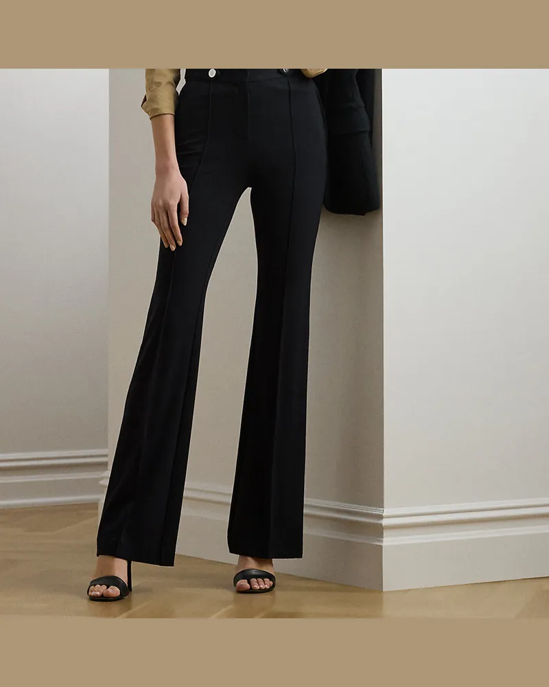 Ralph Lauren Bootcut-Hose aus Ponté Black
